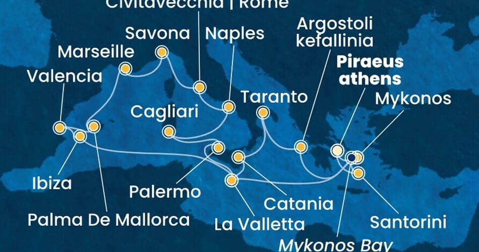 Trasa plavby CSE-ATH20A02