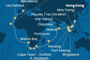 Costa Deliziosa - Čína, Vietnam, Thajsko, Singapur, Malajsie, ... (z Hongkongu)