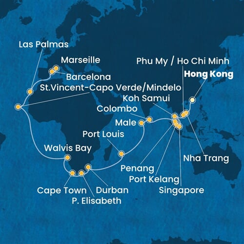 Trasa plavby CDE-HKG47A03