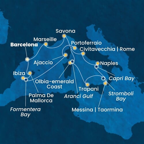 Trasa plavby CFA-BCN14A4W