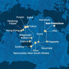 Costa Deliziosa - USA, Franc. Polynésie, Fidži, Nová Kaledonie, Austrálie, ... (San Francisco)