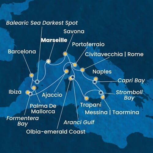 Trasa plavby CFA-MRS14A3S