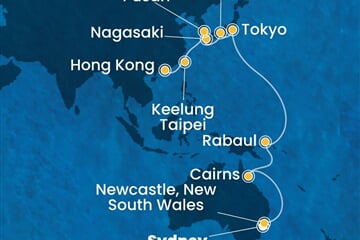 Costa Deliziosa - Austrálie, Japonsko, Jižní Korea, Čína (ze Sydney)