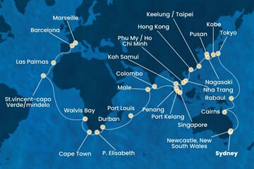 Costa Deliziosa - Austrálie, Japonsko, Jižní Korea, Čína, Vietnam, ... (ze Sydney)