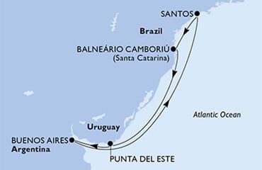 MSC Divina - Argentina, Brazílie, Uruguay (Buenos Aires)