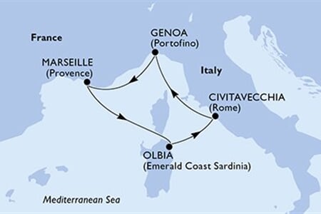 MSC Sinfonia - Itálie, Francie (z Civitavecchie)