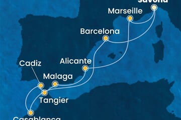 Costa Diadema - Itálie, Španělsko, Maroko, Francie (ze Savony)