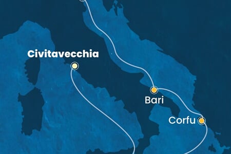 Costa Deliziosa - Řecko, Itálie