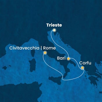 Trasa plavby CDE-TRS04A04