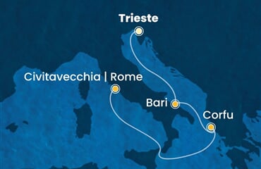 Costa Deliziosa - Itálie, Řecko (z Terstu)