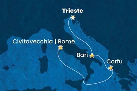 Costa Deliziosa - Itálie, Řecko (z Terstu)