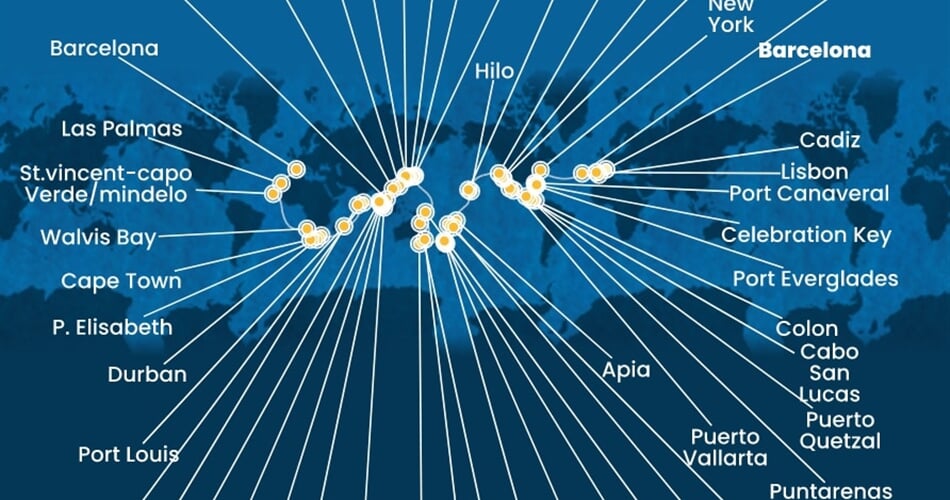 Trasa plavby CDE-BCND4A06