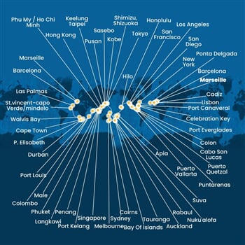 Trasa plavby CDE-MRSD6A06