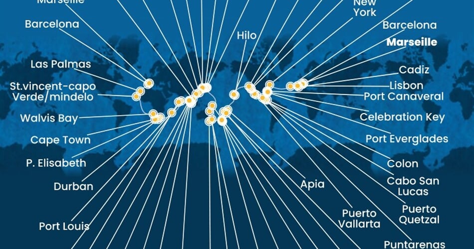 Trasa plavby CDE-MRSD6A06
