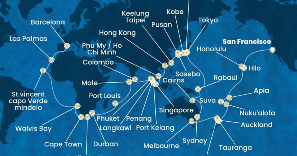 Trasa plavby CDE-SFO97A06