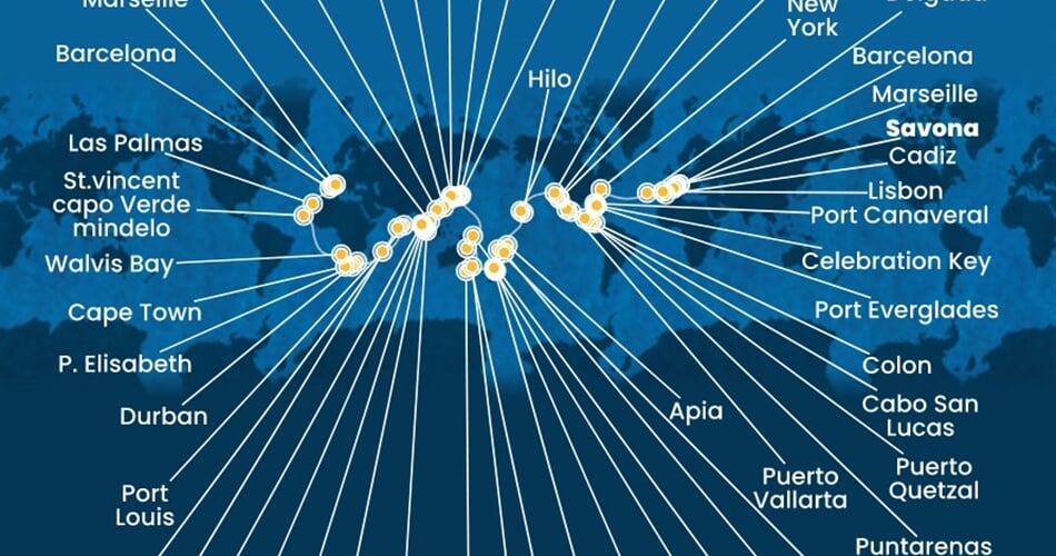 Trasa plavby CDE-SVND8A06