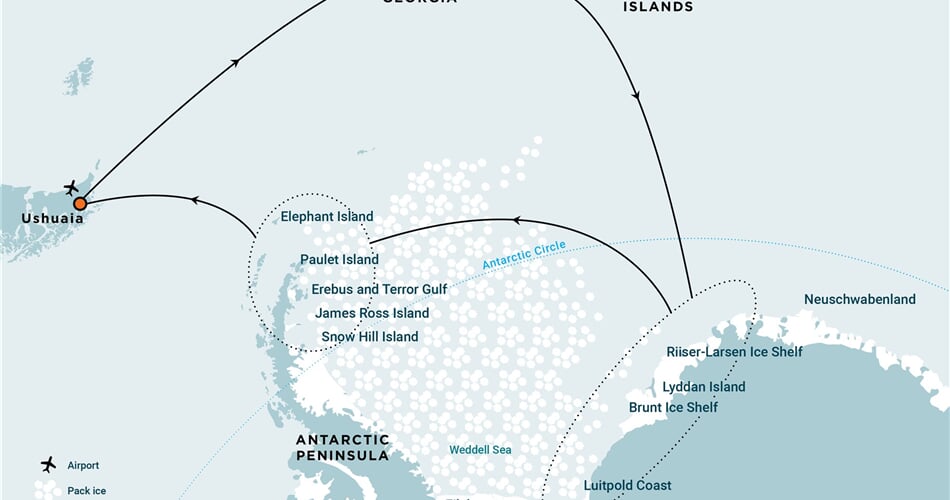 Trasa plavby Oceanwide Expedition OW-OTL28-27