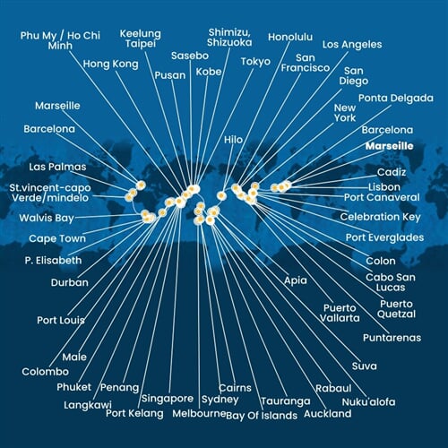 Trasa plavby CDE-MRSD6A06