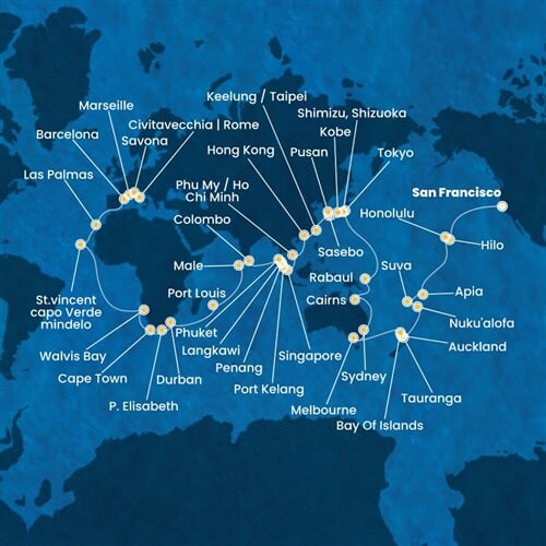 Trasa plavby CDE-SFOA0A06