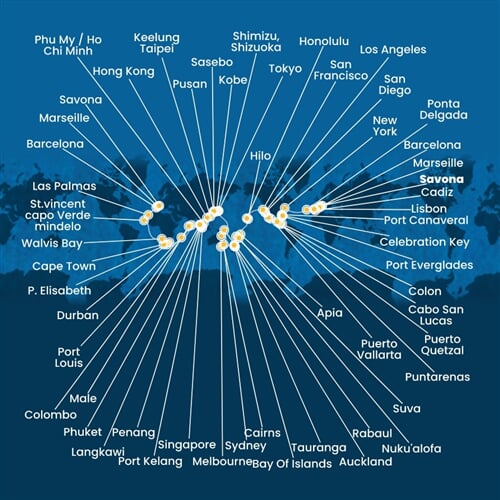 Trasa plavby CDE-SVND8A06