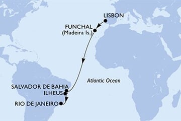 MSC MUSICA - Portúgalia, Brazília (a Lisszabon-ből)
