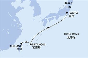 MSC Bellissima - Tchajwan, Japonsko (Keelung)