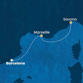 Trasa plavby CFS-BCN02A25