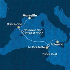 Costa Smeralda - Francie, Španělsko, Tunisko, Itálie (z Marseille)