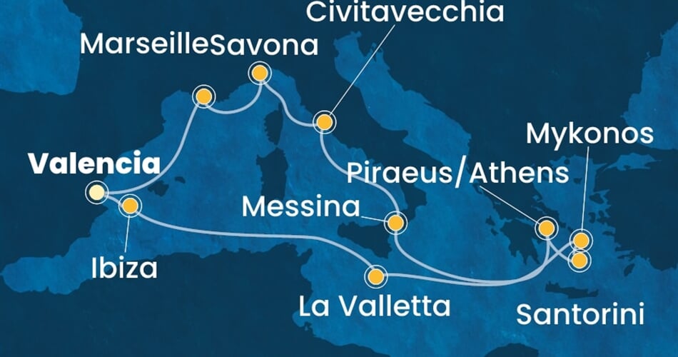 Trasa plavby CSE-VLC13A01