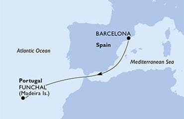 MSC Grandiosa - Španělsko, Portugalsko (z Barcelony)