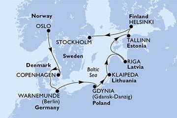 MSC Magnifica - Norsko, Dánsko, Německo, Polsko, Litva, ... (Oslo)