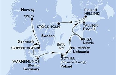 MSC Magnifica - Norsko, Dánsko, Německo, Polsko, Litva, ... (Oslo)