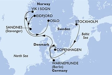 MSC MAGNIFICA - Svédország, Dánia, Németország, Norvégia (a Stockholm-ból)