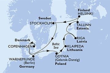 MSC MAGNIFICA - Svédország, Dánia, Németország, Lengyelország, Litvánia, ... (a Stockholm-ból)