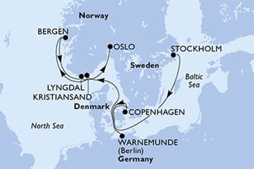MSC MAGNIFICA - Svédország, Dánia, Németország, Norvégia (a Stockholm-ból)