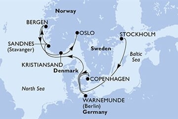 MSC MAGNIFICA - Svédország, Dánia, Németország, Norvégia (a Stockholm-ból)