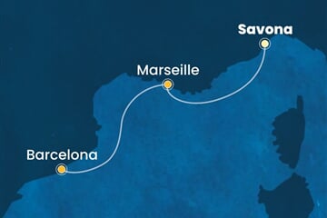 Costa Favolosa - Itálie, Francie, Španělsko (ze Savony)
