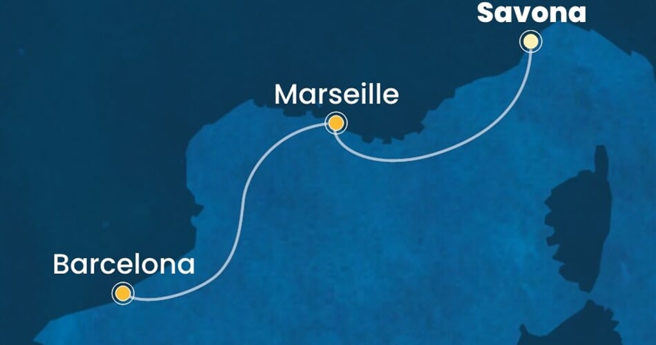 Trasa plavby CFA-SVN02A2E