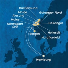Costa Favolosa - Německo, Norsko (Hamburk)