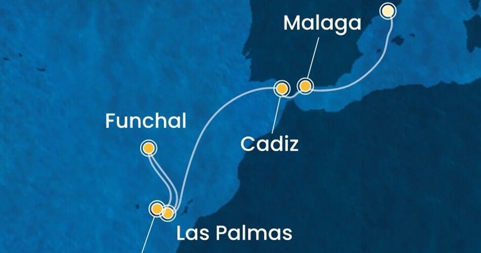 Trasa plavby CSM-BCN08A0T