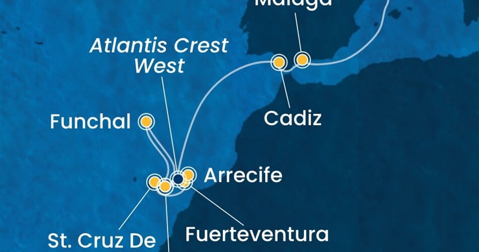 Trasa plavby CSM-BCN12A12