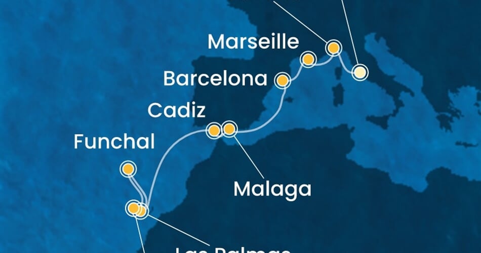 Trasa plavby CSM-CIV11A0L