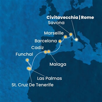 Trasa plavby CSM-CIV12A08