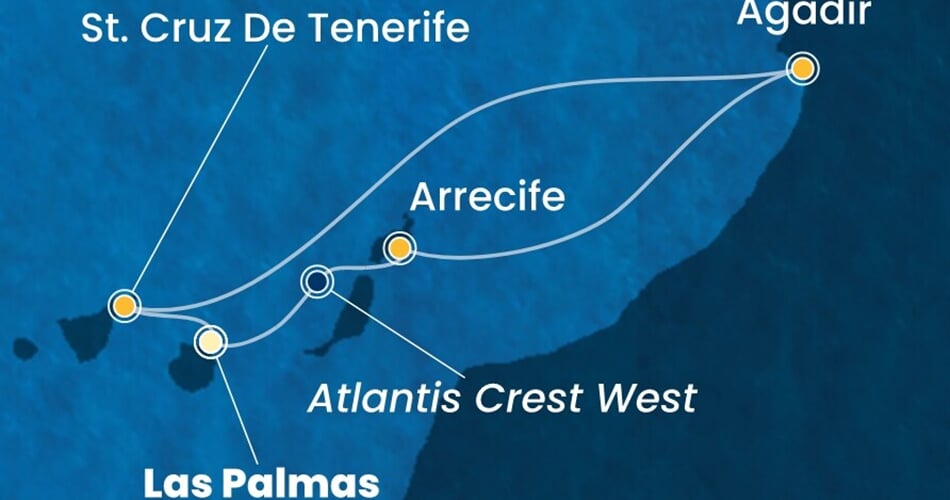 Trasa plavby CSM-LPA06A04