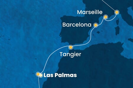 Costa Smeralda - Španělsko, Maroko, Francie (Gran Canaria)