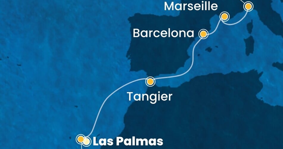 Trasa plavby CSM-LPA07A1Y