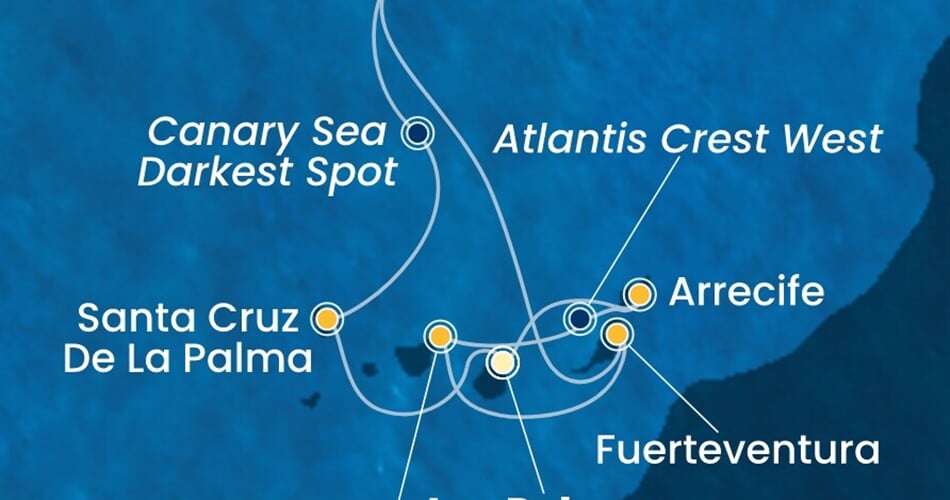 Trasa plavby CSM-LPA08A06