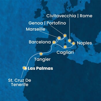 Trasa plavby CSM-LPA13A02