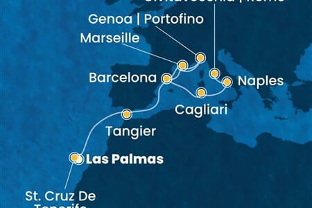 Costa Smeralda - Španělsko, Maroko, Francie, Itálie (Gran Canaria)