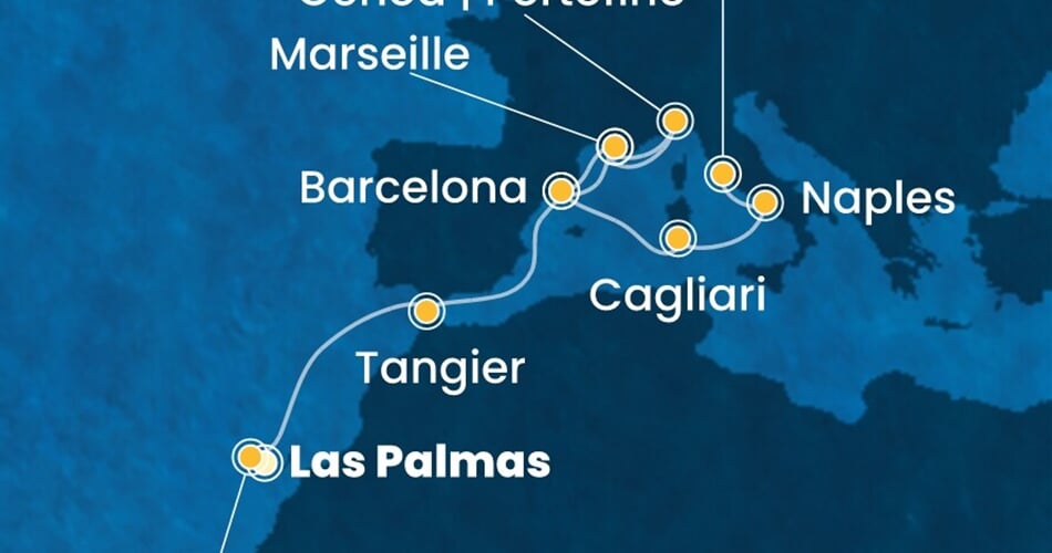 Trasa plavby CSM-LPA13A02